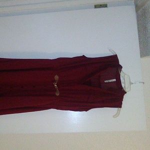 Red sleeveless dress